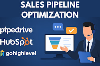 setup and optimize pipedrive crm, ai automation workflow hubspot gohighlevel