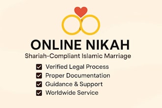 be your online nikah imam and help you find witness and wali