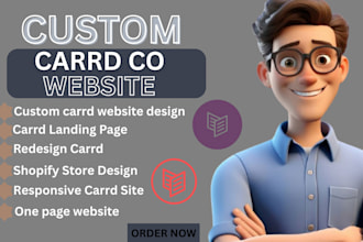 design, redesign or build one page carrd website or carrd social media bio page
