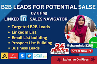 do b2b leads for potential sales by using linkedin sales navigator