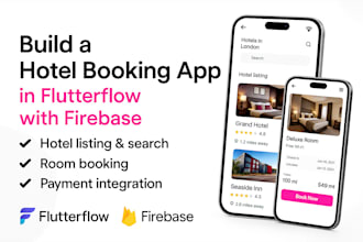 hotel booking app in flutterflow with firebase backend