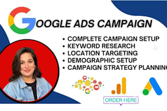 setup and manage google ads PPC campaigns including search display and pmax