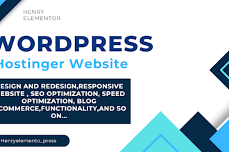 hostinger website design, wordpress website design,elementor website design