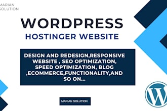 wordpress website design elementor website design hostinger business website