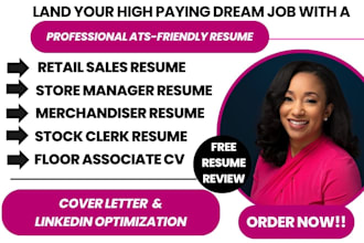 do a retail sales associate, store manager, cashier, merchandiser, retail resume