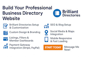 build, customize, and optimize your brilliant directories website