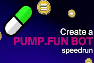 create a crypto trading bot, volume, pump fun bot, telegram bot on solana, evms