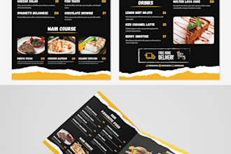 modern restaurant menu design