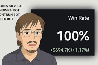develop pumpfun, mev, sandwich, sniper, volume, eth and solana, bot