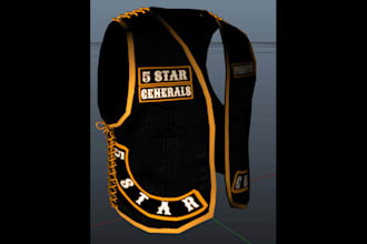 create custom fivem clothing kuttes mc, mc vest, biker clothing