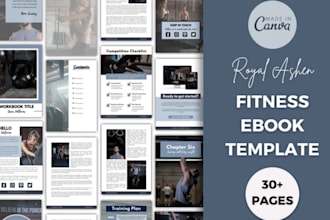 design custom self care journal health fitness ebook workout plan edit on canva