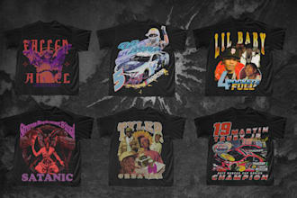 design custom bootleg vintage tshirt graphics