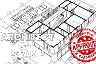 do architectural drawing stamped for all countries sealed map floor plan