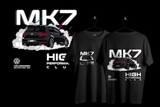 do cars automotive illustration for streetwear  t shirt design