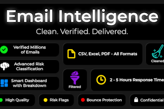 verify and clean your email list with a detailed report