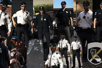 make fivem clothings, fivem eup, mc kuttes, biker vests,police clothing, shoes