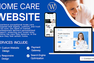 design home care website, healthcare website, medical website