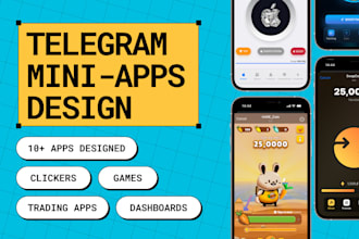 design clean ui ux for your telegram mini app in figma