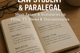 write insightful essays or summaries on films, TV shows, and documentaries