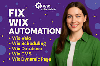 fix wix velo wix automaton wix scheduling wix database wix cms wix dynamic page