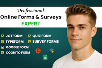 create any online form jotform, google form, typeform, quiz, online survey