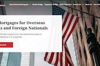 create a professional mortgage website, real estate website