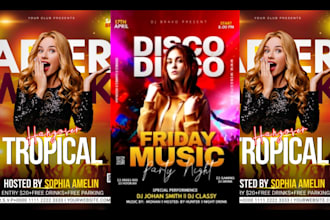 design awesome prom event flyer,party,club,church flyer,dj,business flyer,poster
