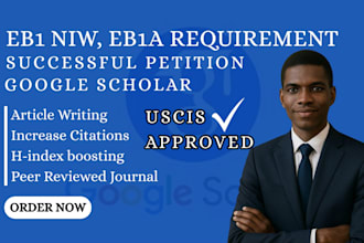 write eb1 eb2 niw publishable research articles for uscis approval