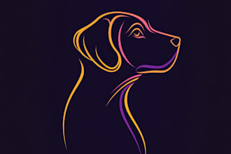 do simple, pet, abstract, redesign, line art logo design