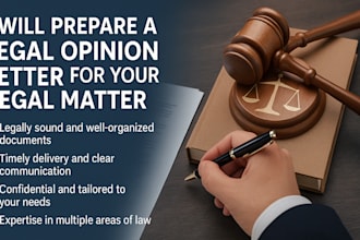 prepare a legal opinion letter for your legal matter
