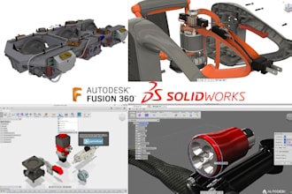 3d model  animate industrial or mechanical cad products design for manufacturing