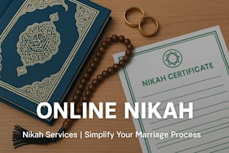 provide customized online nikah ceremony designed to suite your need