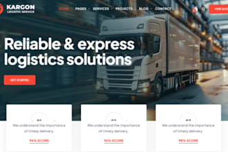 build squarespace transportation website courier cargo logistic towing website