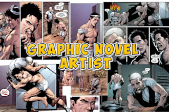 draw comic book art, comic pages, graphics novel ,comic storyboard illustration