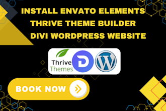 design wordpress divi theme wpbakery gravity form expert install envato elements