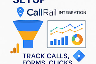 set up ga4, GTM, and callrail with conversion tracking and looker dashboard