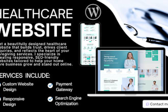 design healthcare website, medical website, dental website