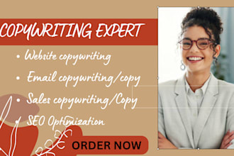 do website copywriting with high converting sales and email copywriting