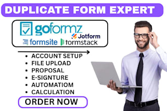 setup goformz involve me formsite formstack survey jotform zapier automation va
