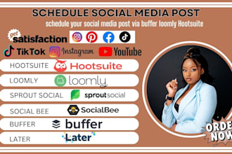 schedule your social media post via buffer loomly hootsuite