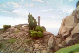 create a stunning custom 3d low poly environment in unity or blender