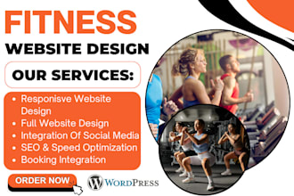 design attractive fitness website sports, yoga and gym website workout website