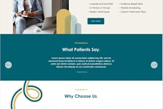 design medical, therapy, doctor counseling website, life coaching website