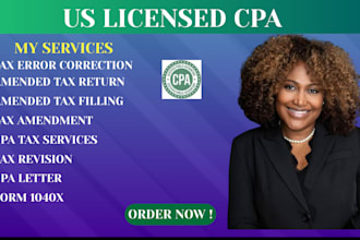 do professional tax amendment and CPA letter services