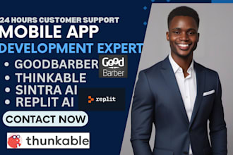 build custom progression web app using sintra ai goodbarber replit and thunkable