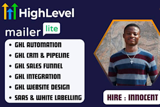 set up gohighlevel and mailerlite automation, CRM, email marketing, and funnels