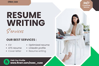 write and edit an ats optimized resume cover letter CV and linkedin profile