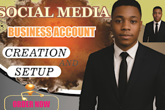 design and optimize your social media accounts, setup professional account