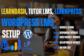 design elearning website wordpress tutor lms website with learndash buddyboss