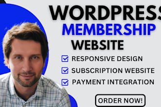 build membership website, subscription website on wordpress with payment feature